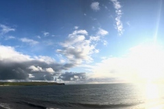 Skaill beach at  high tide