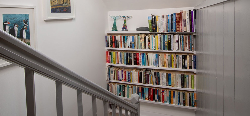 Jackie’s House staircase library